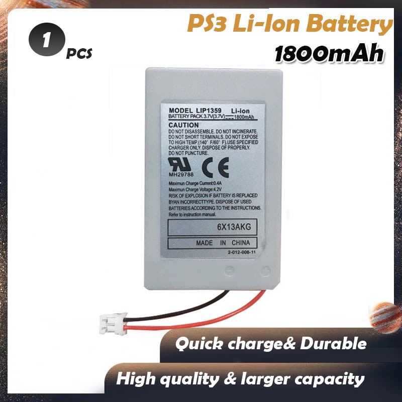 1Pcs Li-Ion Batterij Voor Sony PlayStation3 PS3 Gamepad Draadloze Bluetooth Controller 3.7V 1800Mah Vervangende Oplaadbare Mobiele