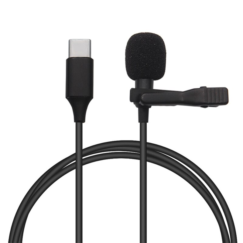 Mobiltelefon miniklipp mikrofon type-c lavalier mikrofonopptak til huawei xiaomi samsung android telefon