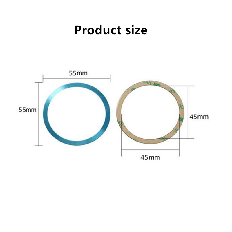 5 sztuk 55x45mm pierścień metalowa płyta dysku żelaza arkusz dla magnetyczny telefon samochodowy stojak posiadacze dla iphone 12 magsafe dla iphone 13: Default Title