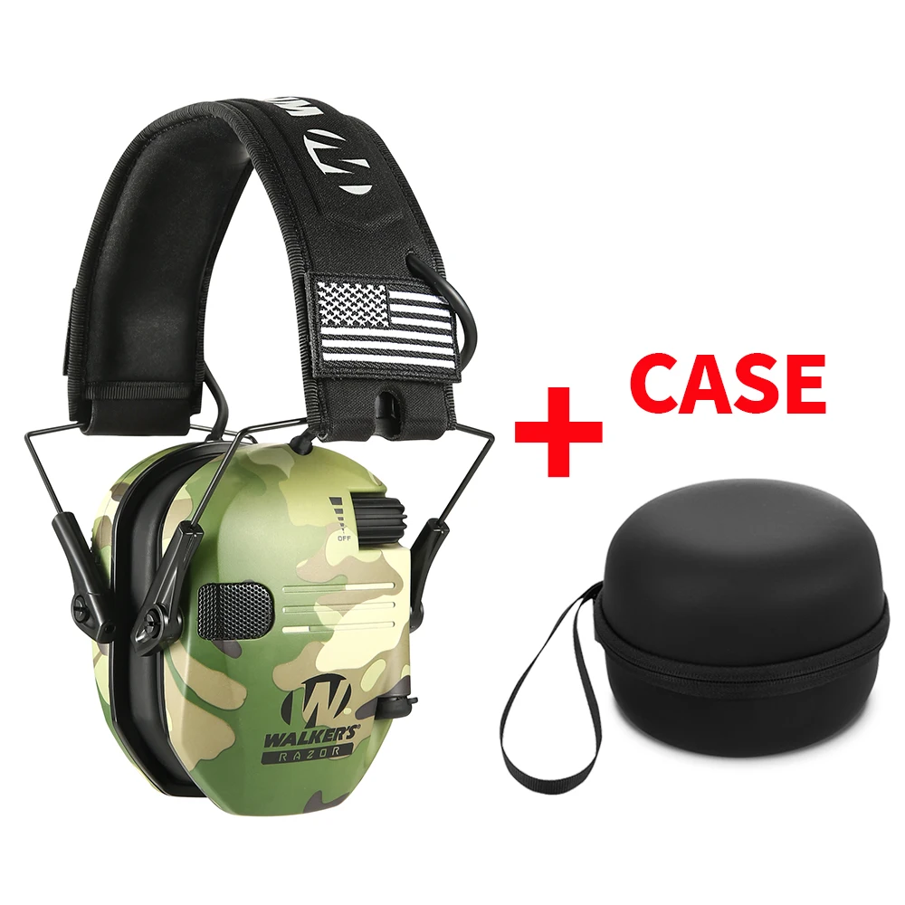 Ear Protection Electronic Hearing Protection Active Protector for Shooting Earmuffs NRR 23dB Noise Reduction Headset: BROWN