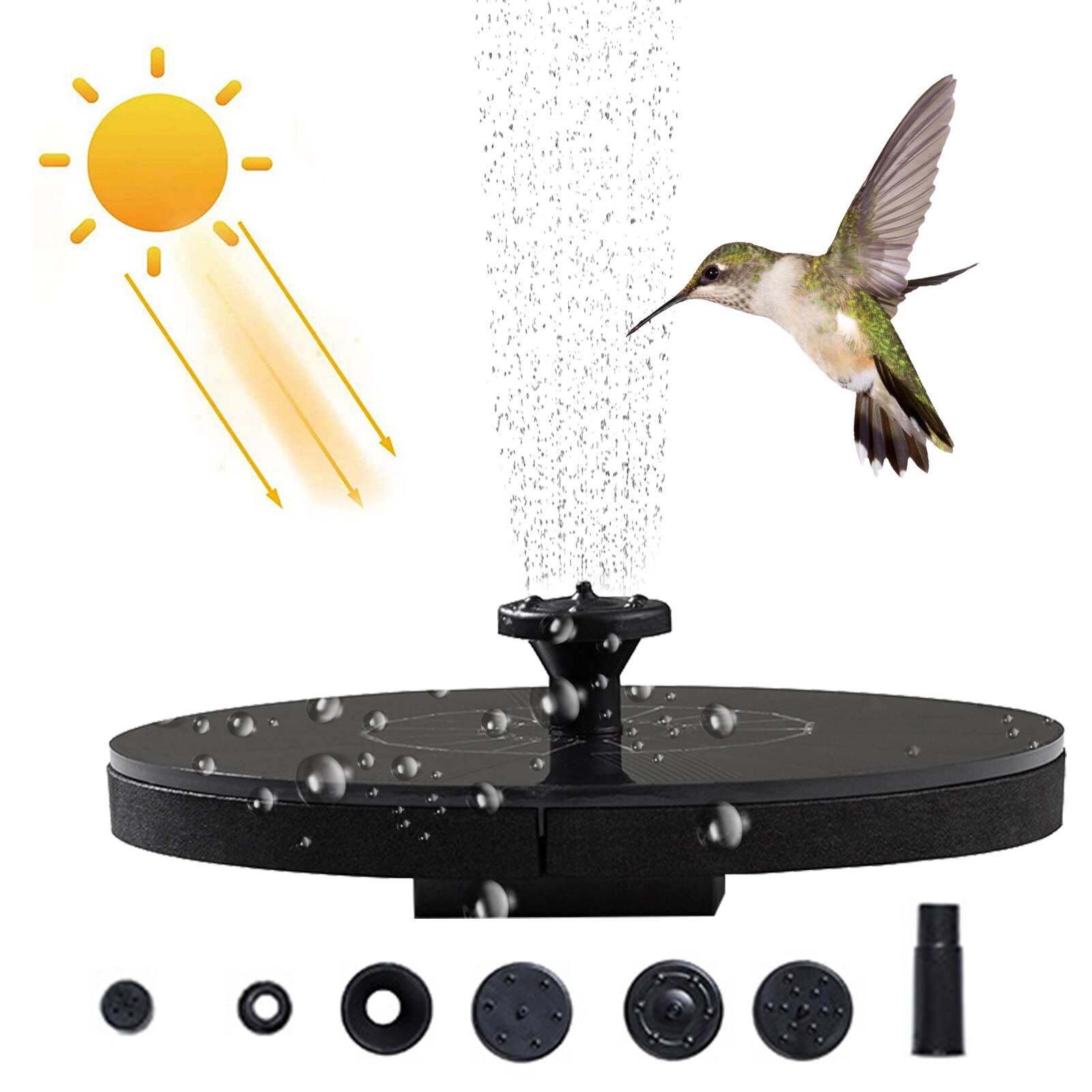 Mini Solar Fountain Pump Solar Powered Water Fountain Garden Fountain Floating Water Solar Waterfall Pool Pond Garden Decoration
