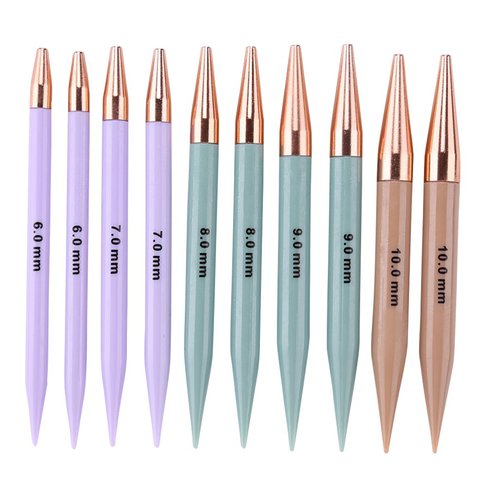 13 Pair Aluminum Circular Knitting Needles Set Interchangeable Crochet Hook Needles for Crochet Patterns & Yarns DIY Knit Tool