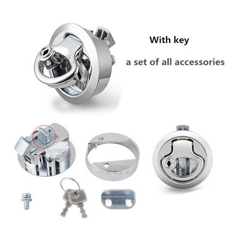 High grade Flush Pull Slam Latch With Lock Door For RV Marine Boat Suitable
