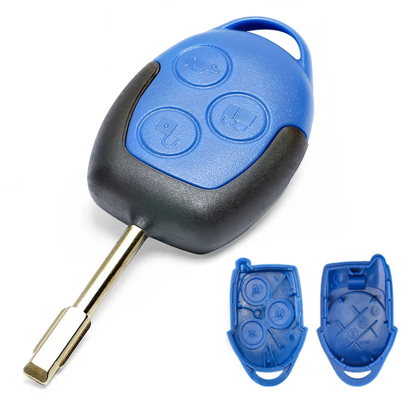 KEYECU 433MHz 4D63 Chip Remote 6C1T15K601AG For Ford Transit WM VM 2006 2007 Car Key 3 Button: Black Head Shell / 1PC