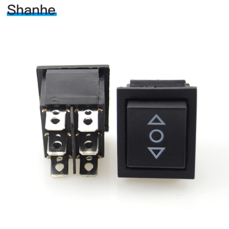 Super Brass 6 Pins ! momentary rocker switch double sides spring return to middle after released