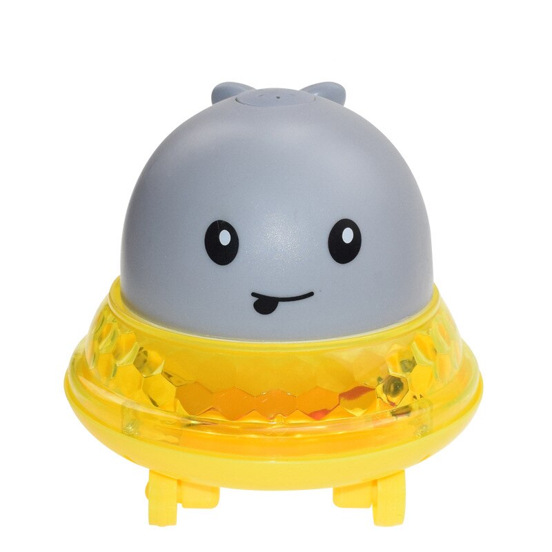 Bébé Jouets De Bain Baleine Fontaine Boule De Bain avec Musique Légère LUMIÈRE LED L'électricité Jouets: Yellow base G whale
