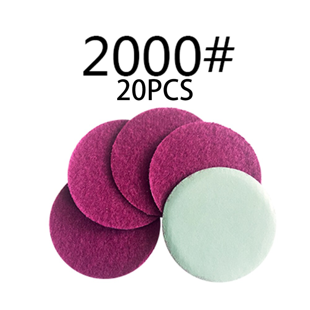 Discos de lijado de herramientas equipo de cerámica 20 piezas gancho y lazo de papel de lija 400-10000 arena: 2000