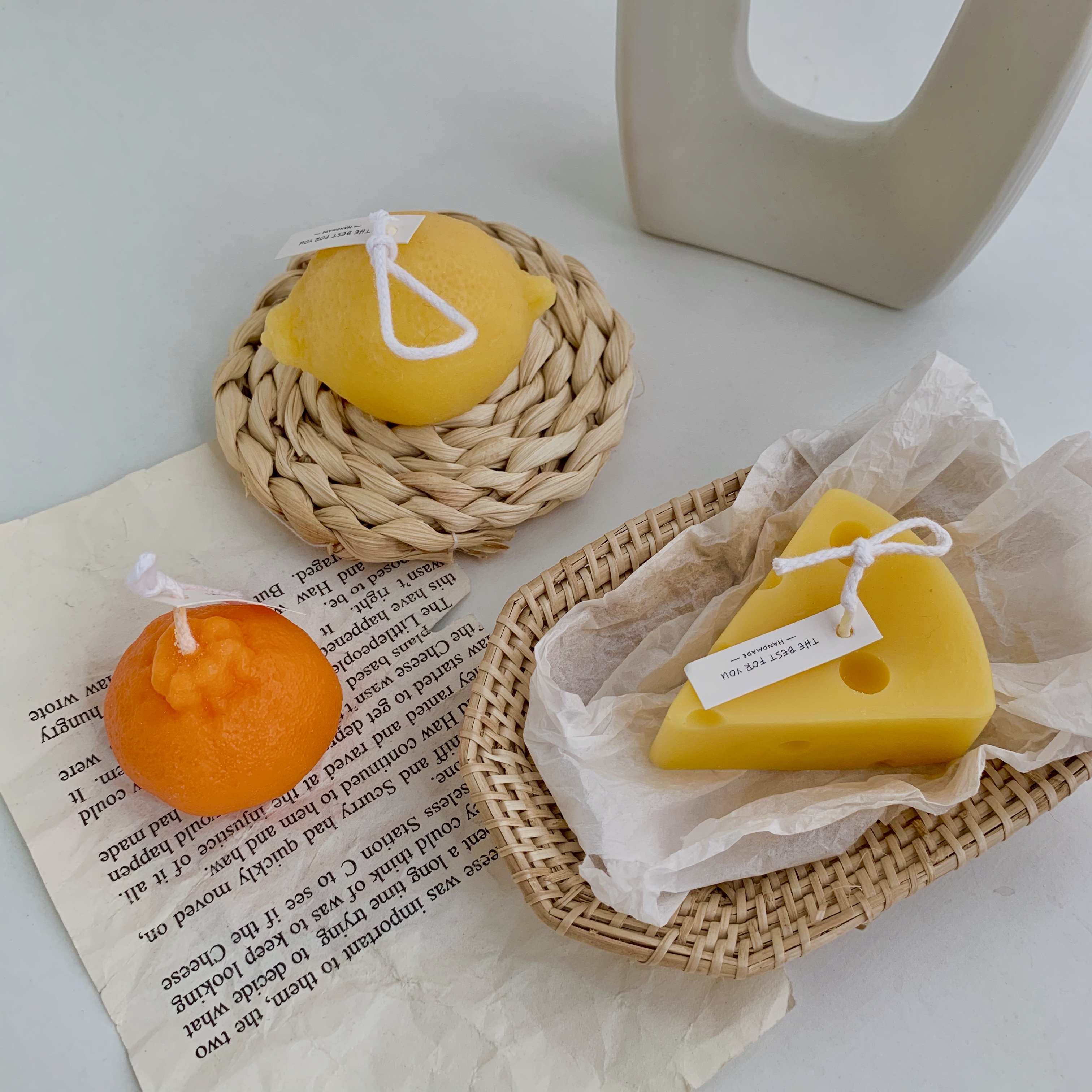 Candela al limone fai-da-te stampo in silicone aromaterapia formaggio arancia fragola candela sapone che fa muffa