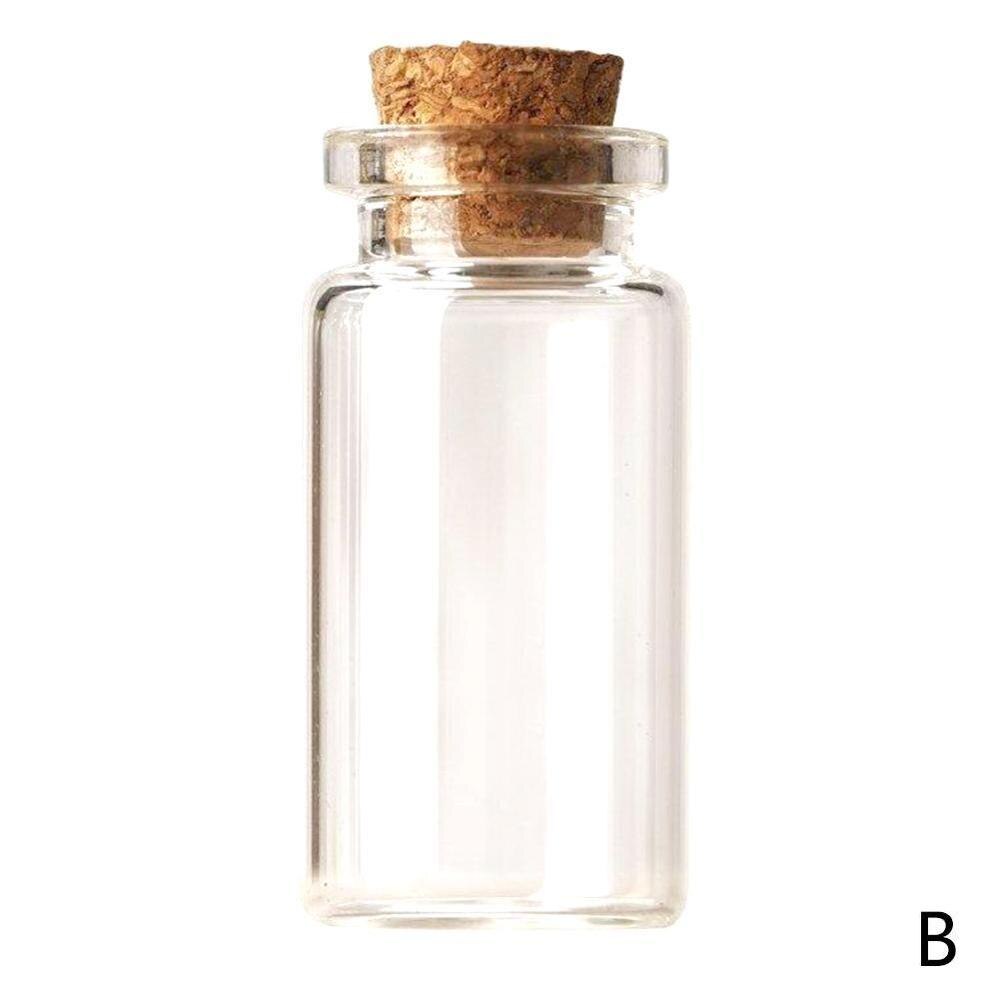 Petits bocaux en verre pour décoration, 1 pièce, DIY, Message Mason, bon marché, Mini, ornements, bocaux en liège, bouchon Z0U4: B