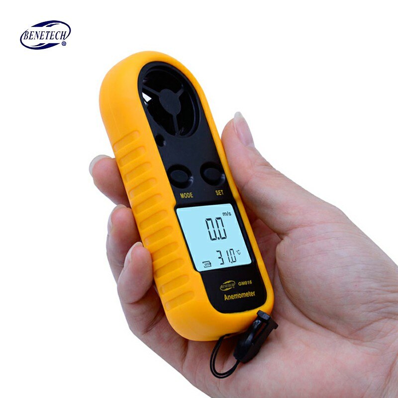 BENETECH GM816 Digital LCD CFM/CMM Thermo Anemometer + Infrared Thermometer For Wind Speed Gauge Meter Temperature