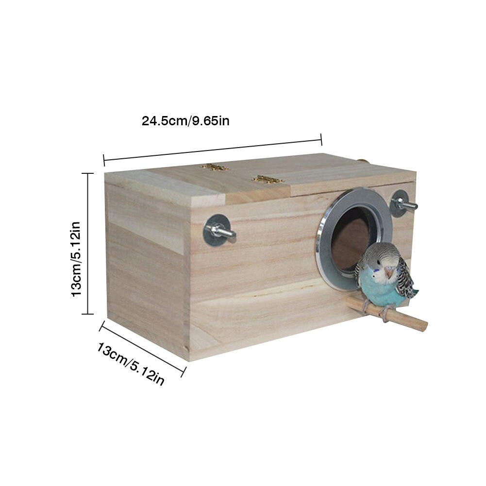 Parakeet Nest Box Birdcage Bird House Budgie Wooden Mating Breeding Box For Lovebirds Bird Wooden House