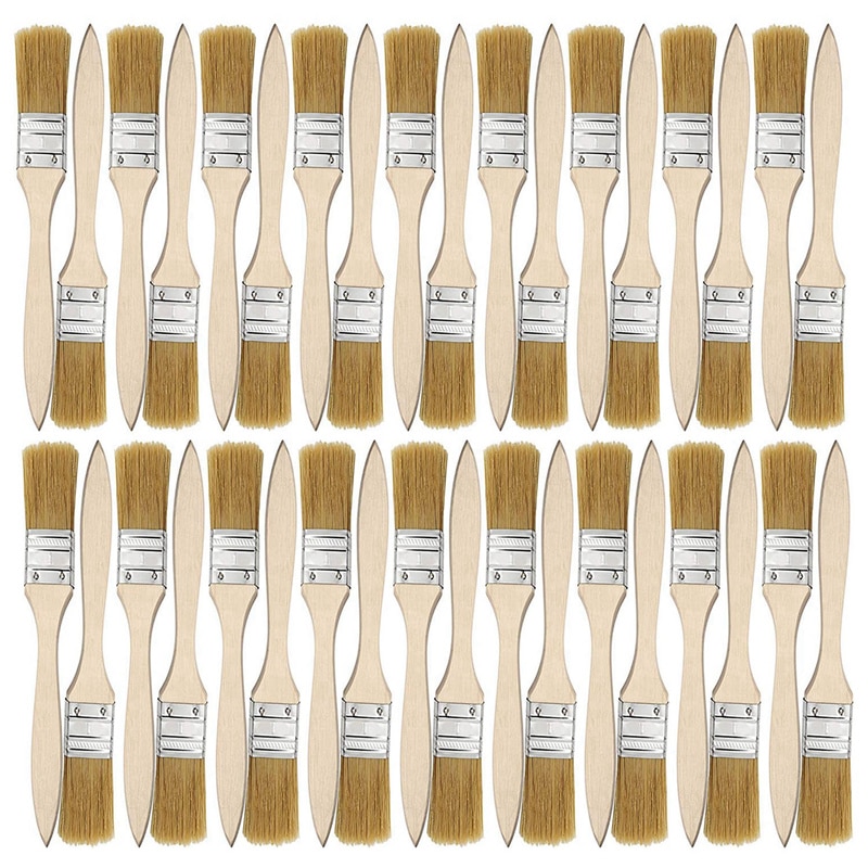 Big 36 paquet de 1 pouce (24mm) pinceaux et pinceaux à copeaux pour les taches de peinture vernis colles et Gesso
