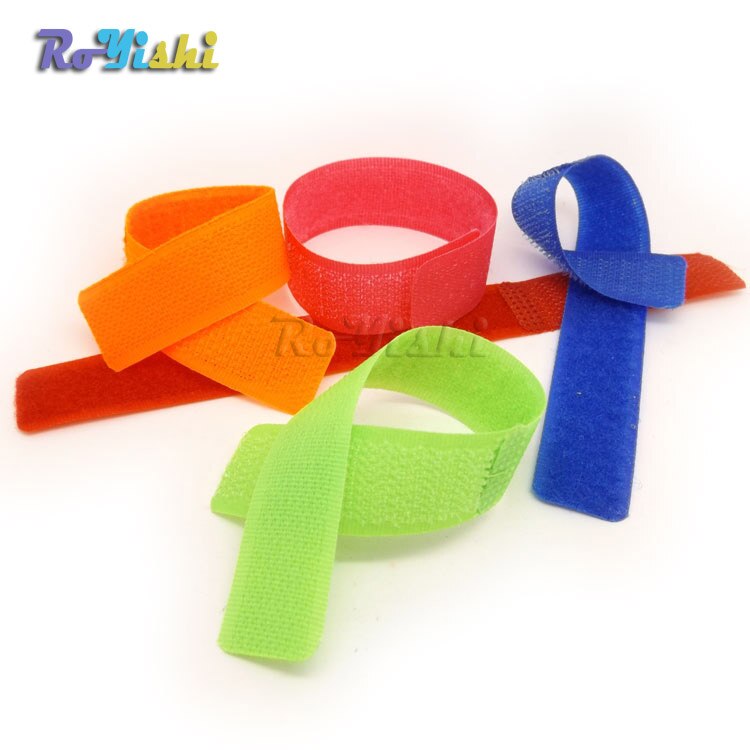 10 stks/pak Kleurrijke Herbruikbare Nylon Magic Tape Haak Lus Kabel Cord Ties Tidy Bandjes Organiseren