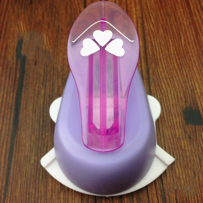 DIY Embossing Machine Scrapbook Puncher Memorial Book Card Right Angle/Lace Flower Puncher Craft Making Tools: Three heart shapes