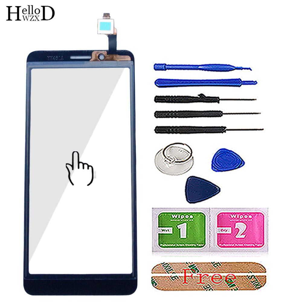 Cellulare tocco schermo per Alcatel 1C 2019 5003D tocco schermo Digitizer Lente del Pannello Anteriore del Sensore di Vetro Strumenti di 3M Colla salviette