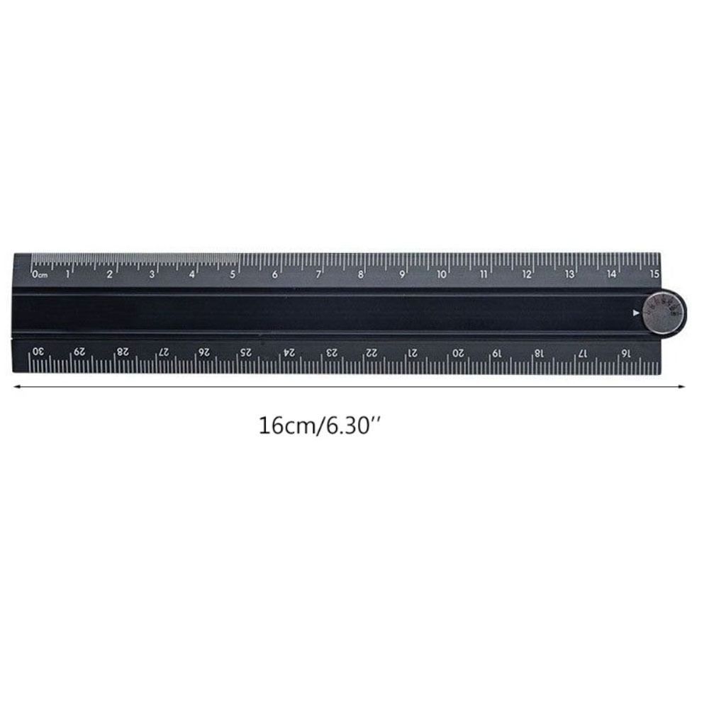Regla plegable de estilo Simple, regla de papelería de Metal creativa de 15cm y 30cm, herramienta de medición de dibujo para estudiantes plegable de aleación de aluminio