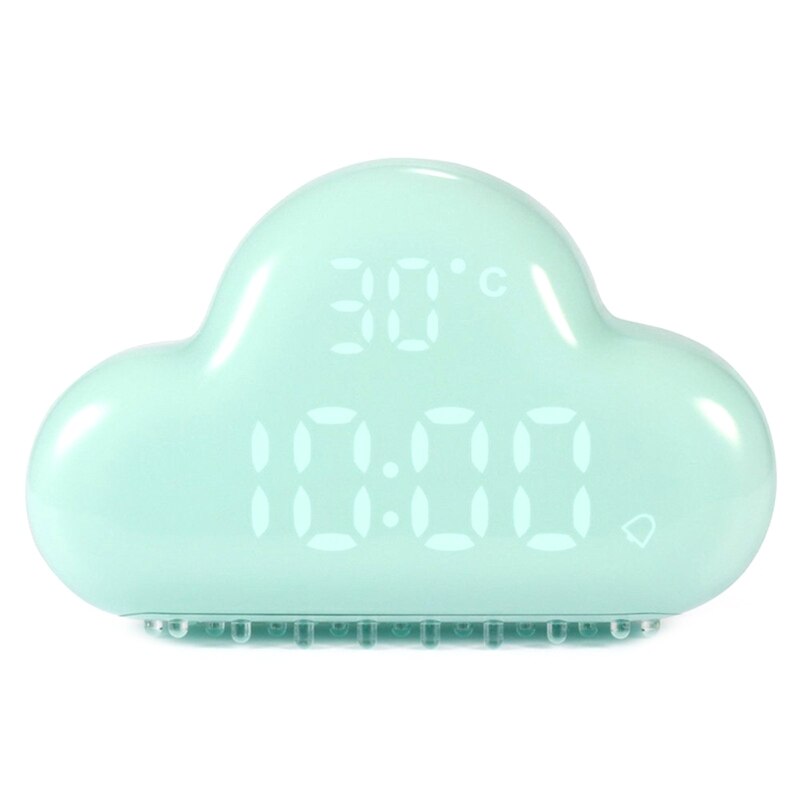 Cloud-Shaped Magnetic Clock Alarm Multi-Functional Clock with Strong Magnet Shows LED Time: Green