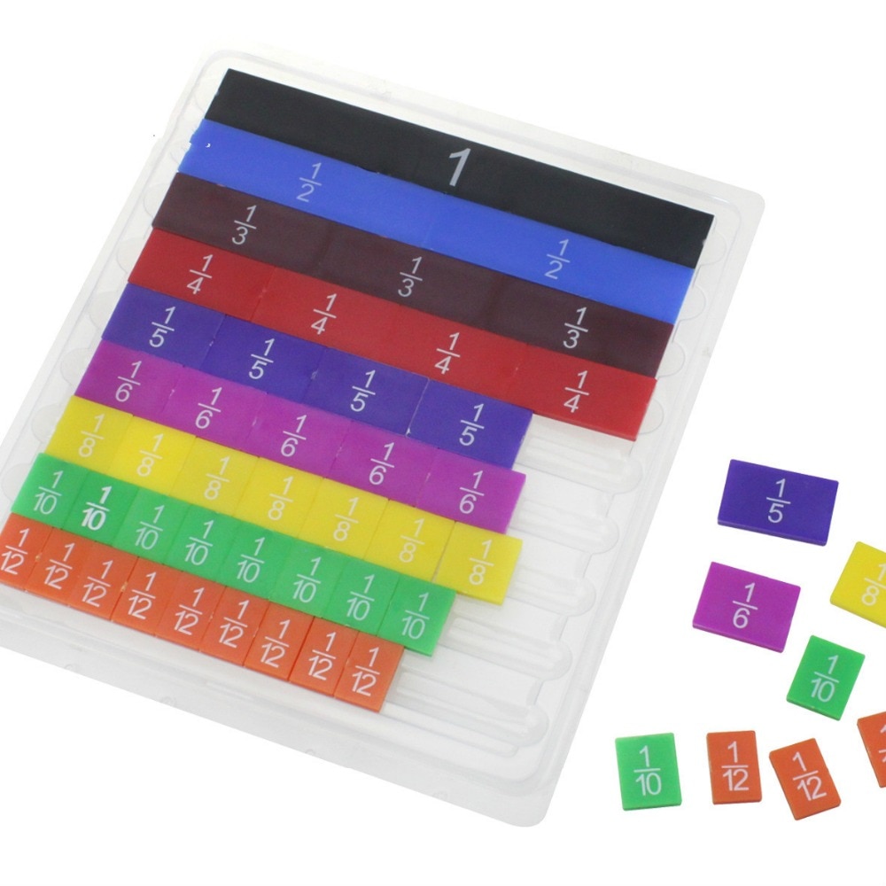 Elementary School Mathematics Fraction Block Fractional Problem Addition and Subtraction Math Toys Mathematical Demo Props