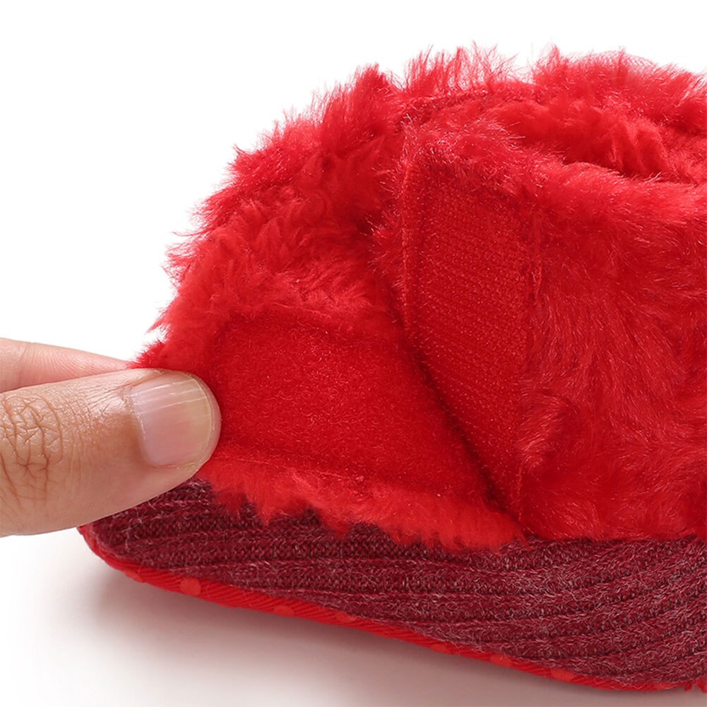 Winter Baby Mädchen Anti-Unterhose Schnee Booties SchöNe Plüsch Prewalkers Warme Weiche Faux Pelz verschwommen Erste Wanderer Kleinkind Kleinkind schuhe