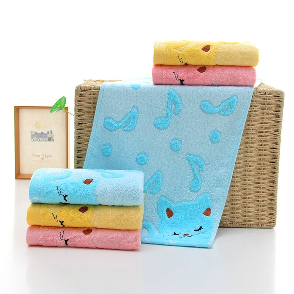 Home Textile Non-twisted Bamboo Fiber Music Cat Baby Wash Towels Spa Facial Bath Towel