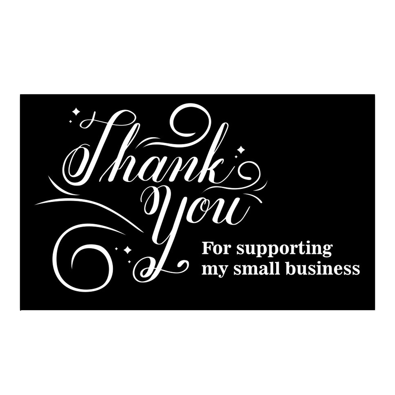 Thank You for Your Order Card Black &amp; White Cards for Supporting Business Small Shop Decoration Greeting Card: C