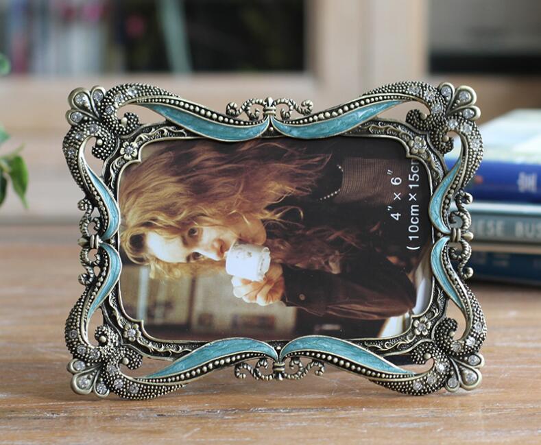 4/6/7 zoll Europa metall Legierung Jahrgang Bronze- Foto Rahmen Metall Legierung Bilderrahmen Hochzeit Braut Favor hause dekoration