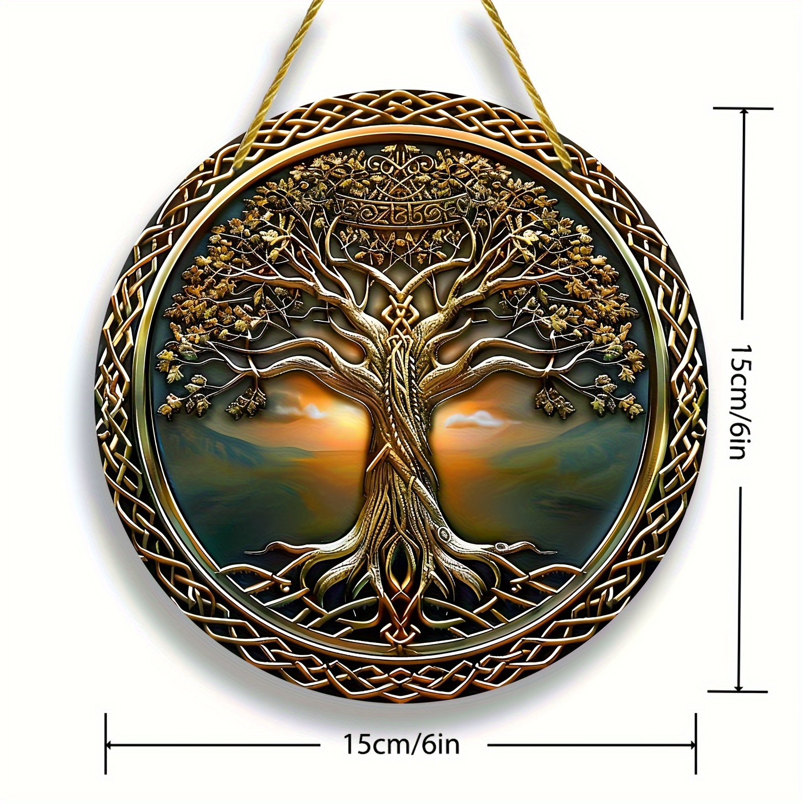 Tree of Life Sign, Acrylic Sign, Window Hanging Ornaments, Circular Sign, Window, Porch, Wall, Home, Room Decoration