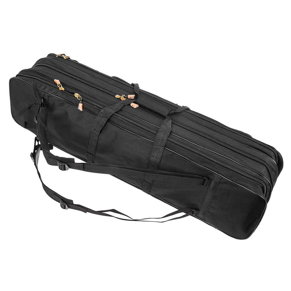 80cm/100cm 3 Layer Fishing Rod Reel Carrier Bag Outdoor Fishing Bag Backpack Fishing Pole Tackle Storage Bag Case Waterproof