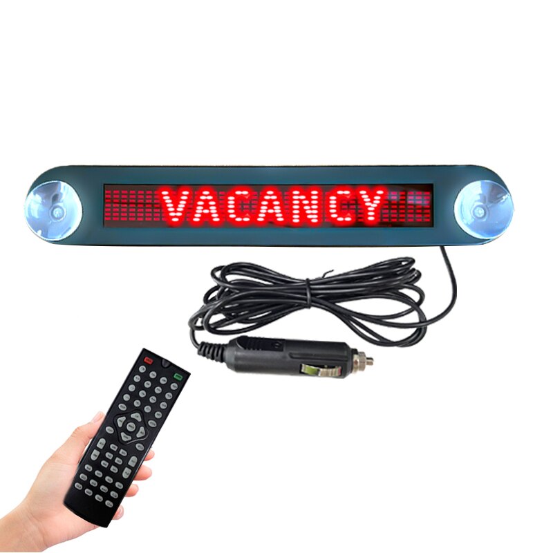 Z740 11.8*1.2inch 30*5CM Mini LED Car Display Light Scrolling Message Remote Control Programmable LED Billboard Shop Open Sign