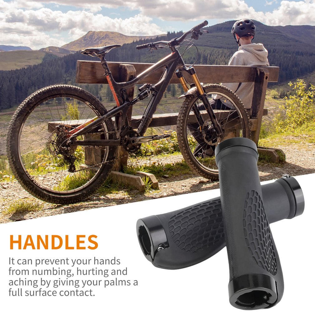 1 paar rutschfeste mtb- und rennradgriffe aus gummi, fahrradgriffe mit schloss für mountainbike-lenker, großhandel