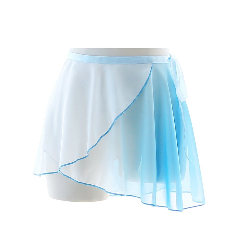 Faldas cortas de gasa para Ballet para mujer y niña, Ropa de baile ligera suave, falda de Ballet de Color contrastante negro-rojo