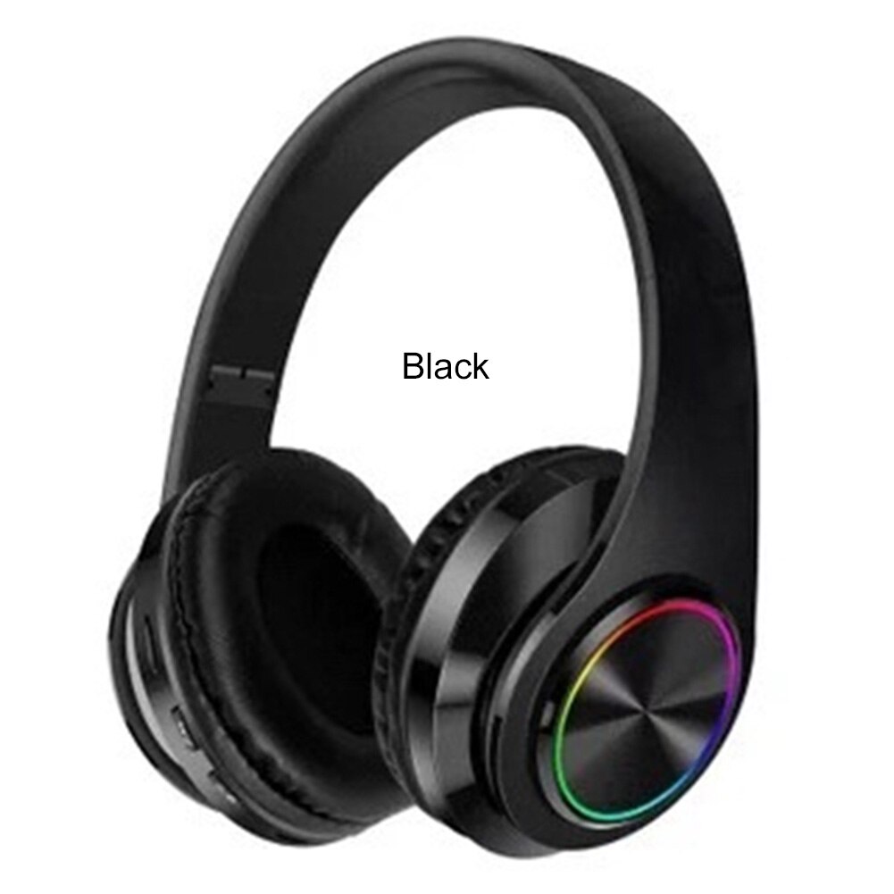 Headphones Bluetooth Headset earphone Wireless Headphones Stereo Foldable Sport Earphone Microphone headset Handfree MP3 player: Black