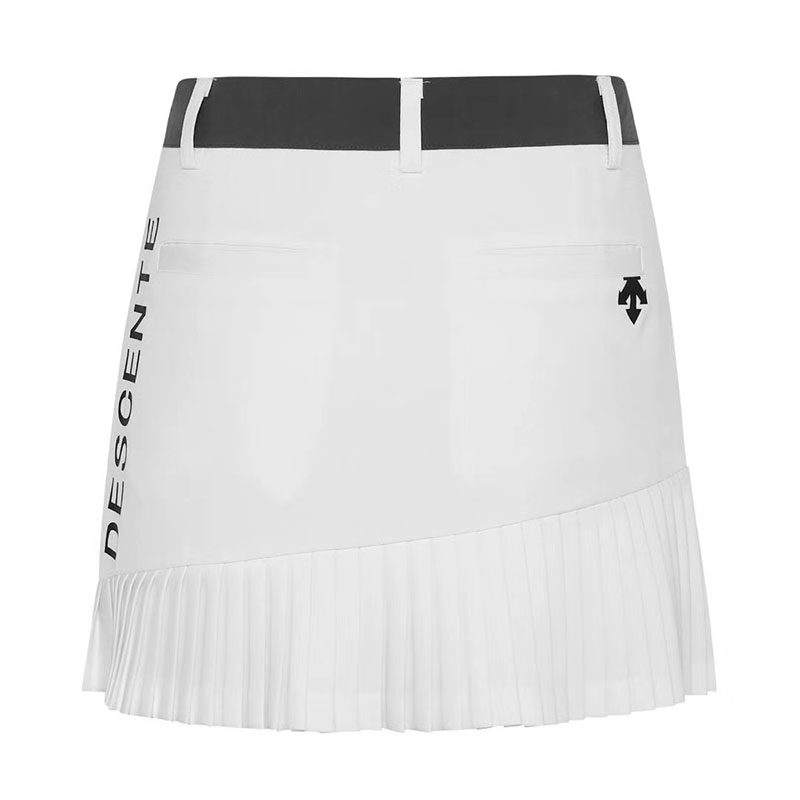 Swirling Golf Wear Descente Women's Skirt Spring Summer Golf Skirt Tennis Skirt: White / L