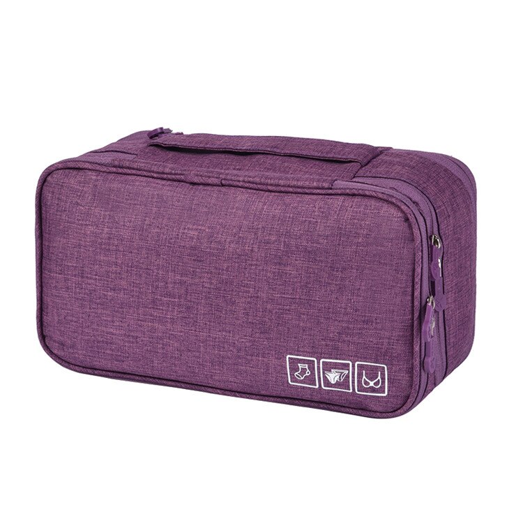 Reistas Waterdicht Kationische Tas Multifunctionele Draagbare Ondergoed Tas Sokken Opbergtas Bagage Organizer: purple