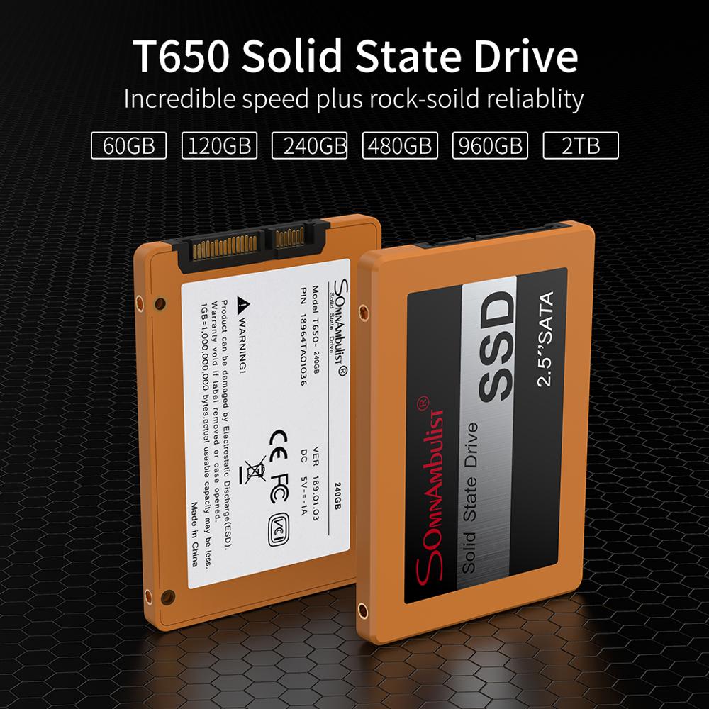 SSD hdd 2.5 SATA3 SSD DA 120gb ssd da 240 gb ssd da 480gb 1TB 2TB Interno A Stato Solido discoteca Rigido per Il computer portatile duro disk desktop