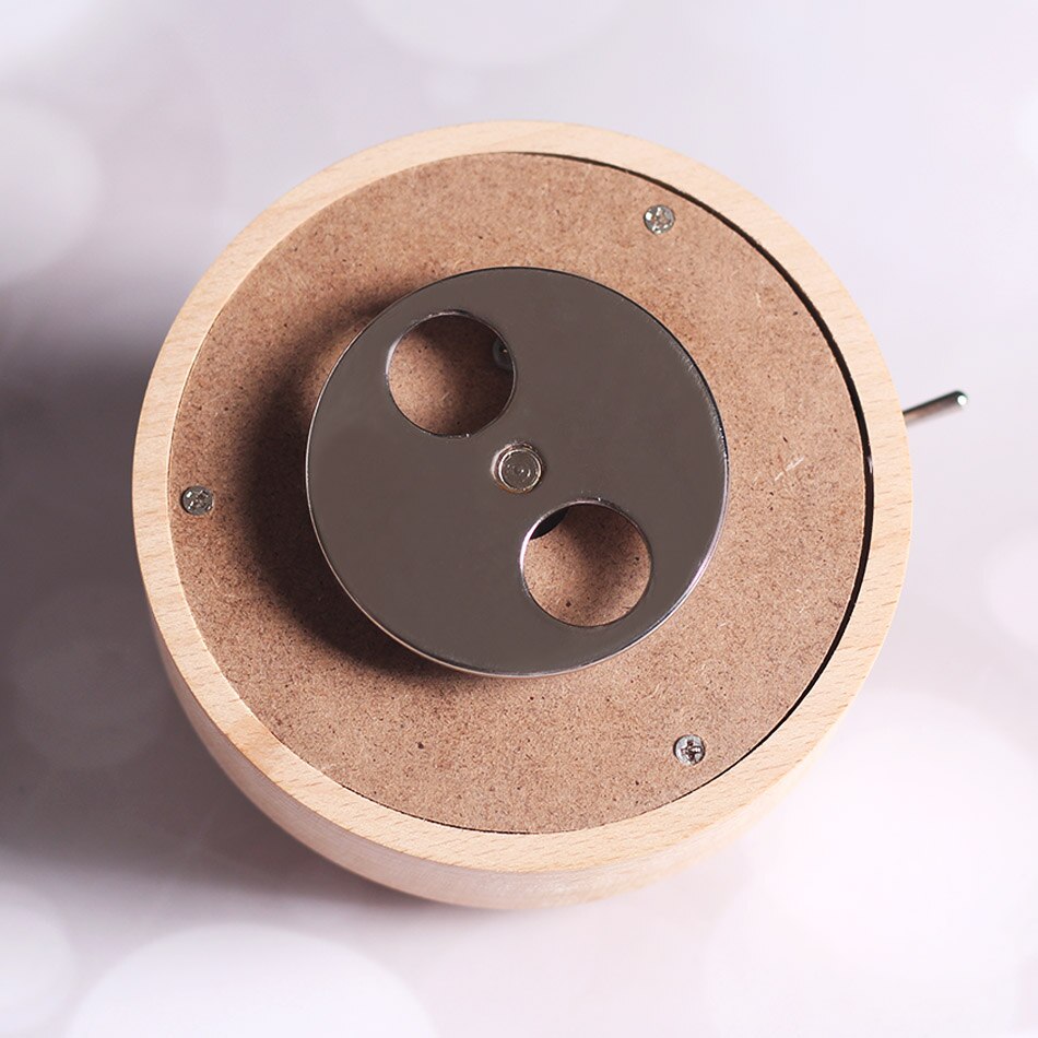 Music Box Crystal Ball Wooden Nightlight Music Box Rotating Innovative Birthday Handrocked Music Box Valentine's Da