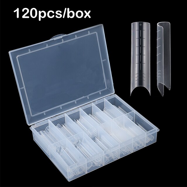 Dual Formulieren False Tip Systeem Quick Extension Mallen Acryl Decoratie Art Mold Franse Bouwen Vorm Nagels Bovenste Vormen: 120pcs box-B