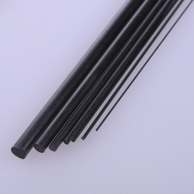 Carbon Fiber Staaf, Ronde Staaf, Carbon Staaf, Modelvliegtuigen Materiaal, Vliegtuigen Versterking Staaf, 0.8-4 Mm Diameter