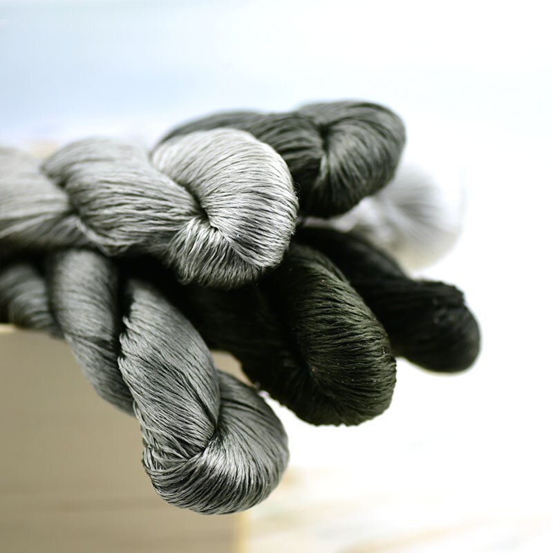 Fil de soie 400 1 pièce, pour broderie à la main, points de croix, Branches et tiges