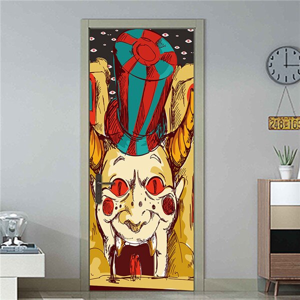 Pegatinas 3D de 77x200cm para puerta de baloncesto y pared de ladrillo para sala de estar, dormitorio, autoadhesivo de PVC, decoración del hogar, papel tapiz DIY, calcomanía Mural: MT285