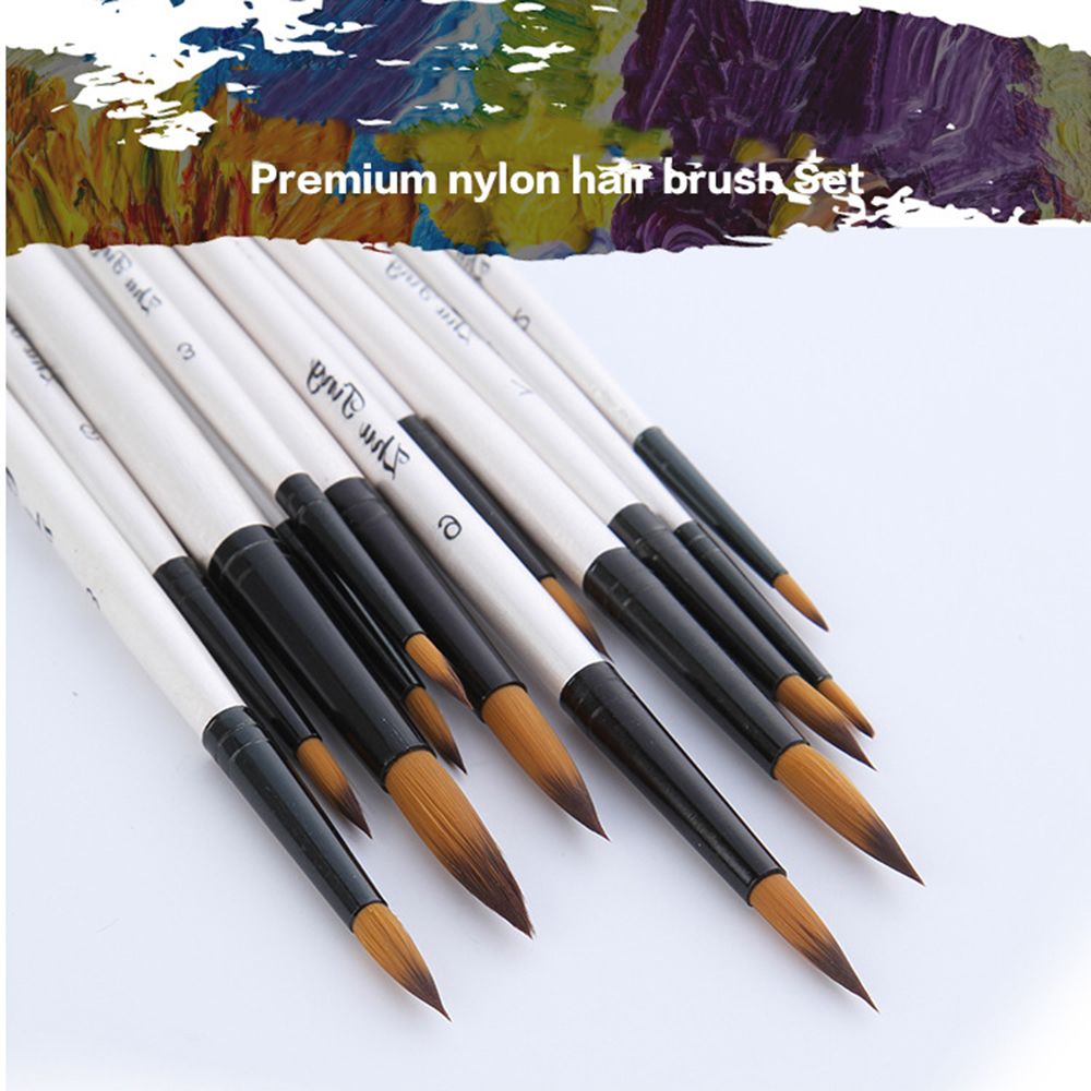 12PCS/Set Artist Paint Brushes Set Acrylic Oil Watercolour Painting Craft Art Model Art Supplies
