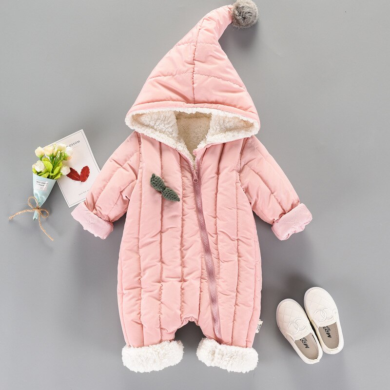 Bebis vinter jumpsuit nyfödd tröja bebis flicka kläder småbarn overaller tjocka varma bebis kläder spädbarn bebis pojke kläder
