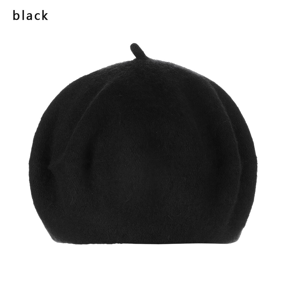 Dames winter baretten hoed chenille vintage stijl baretten dames effen kleur zachte warme mutsen dames eenvoudige mutsen: Andere-zwart