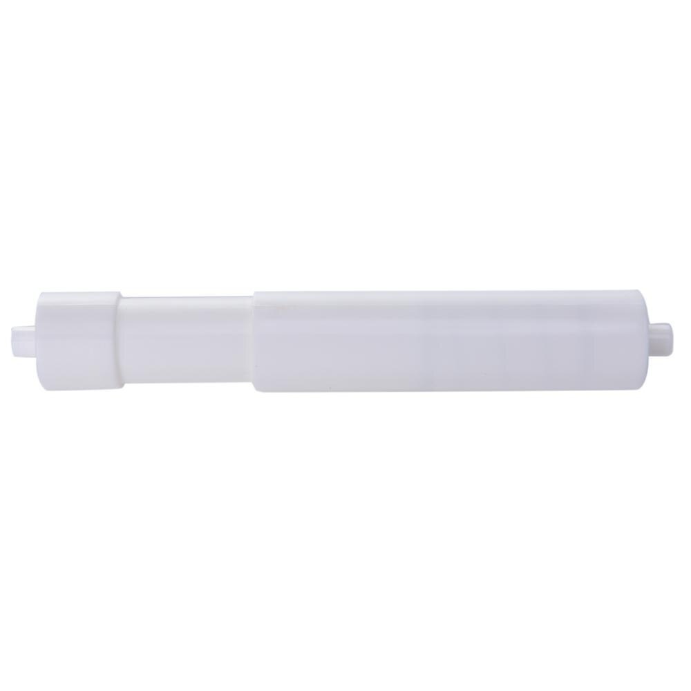 White Plastic Replacement Toilet Roll Holder Roller Spindle Spring: Default Title