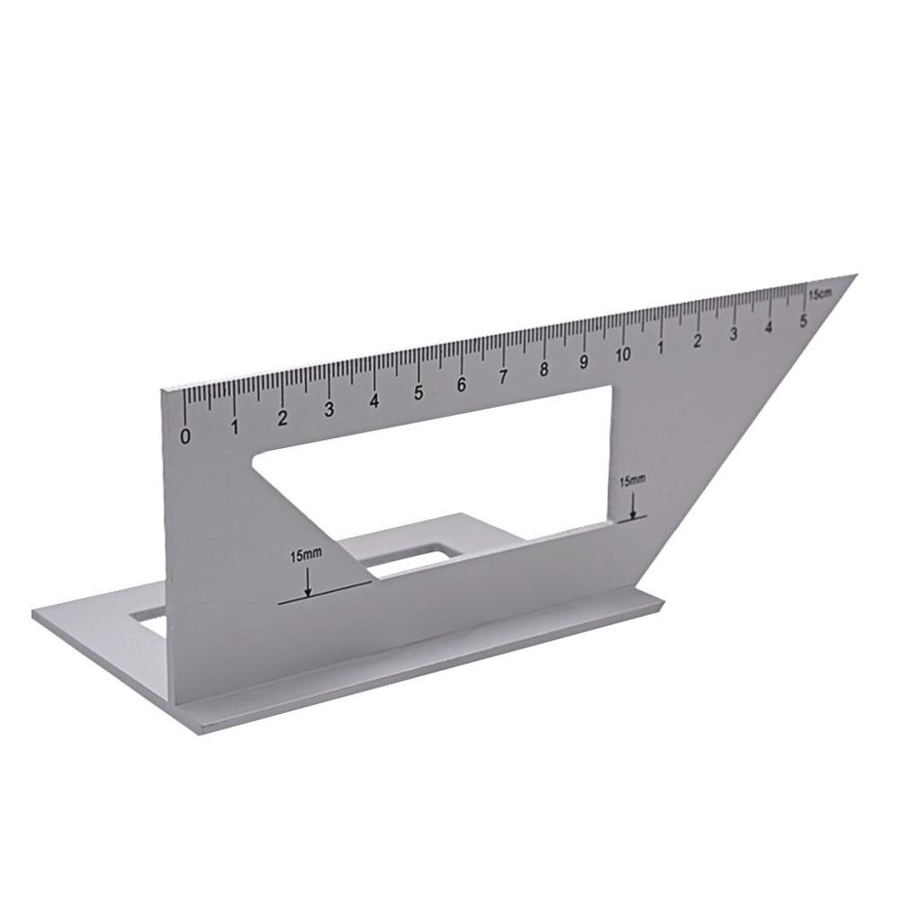 Measurement Tool Triangle Square Ruler Aluminum Speed Protractor Miter For Carpenter Tri-square Line Scriber 45/90 Degree AD