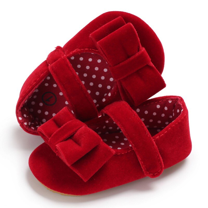 Nuovo Del Bambino Della Ragazza Scarpe Fiocco di Velluto Principessa Scarpe Per Bambini Scarpe Primipassi Neonato Mocassini Per Le Ragazze: R / 13-18 mesi