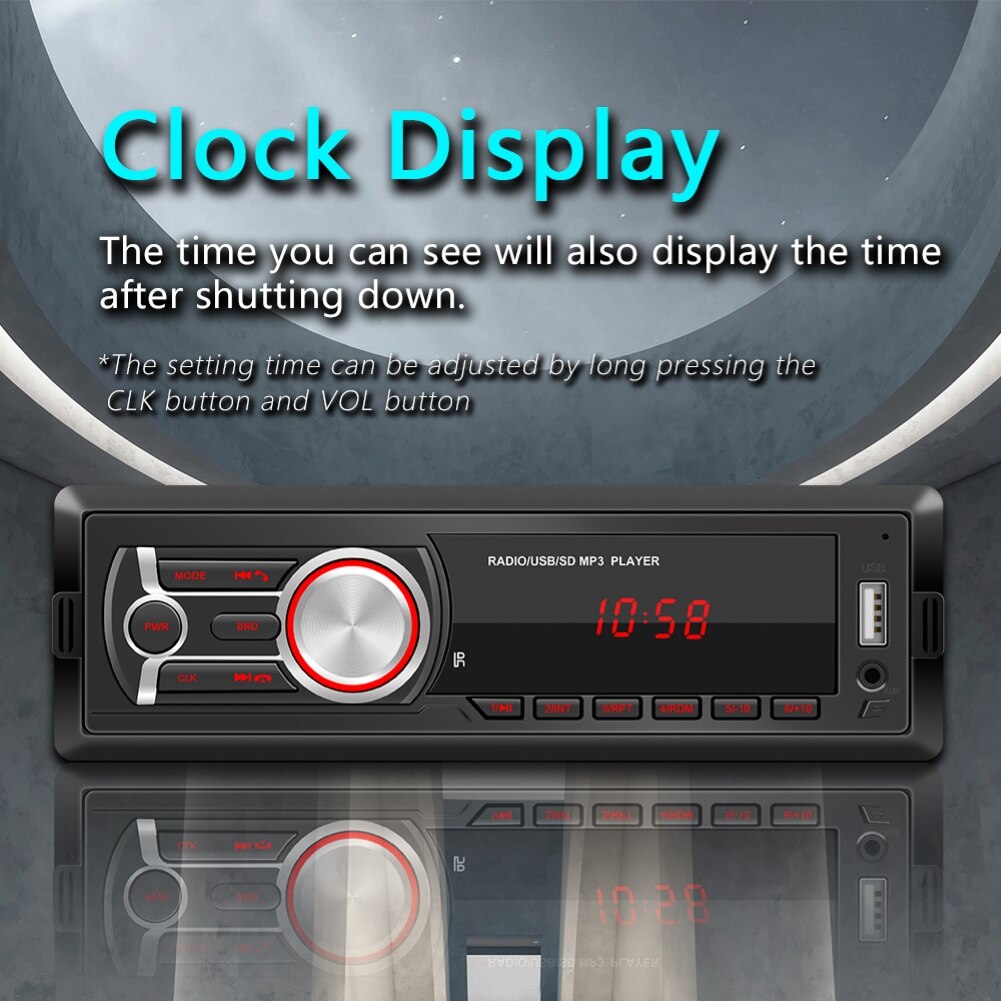 12V 1784E Detachable Car Radio Digital Bluetooth Stereo FM AUX Input MP3 Player Electronic Components Car MP3 Player