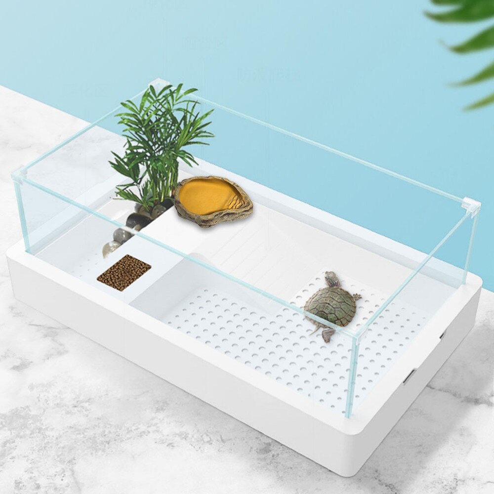 Pet Reptile Feeder Bowl Dragon Beard Turtle Resin Landscape Pet Cage Drink Bowl