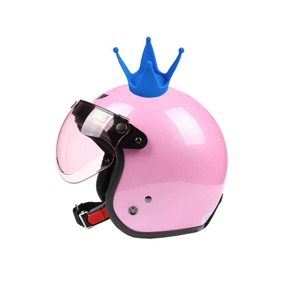 Cuernos para cascos de motocicleta universales, decoración de cascos de plástico suave, corona, 1 Uds.