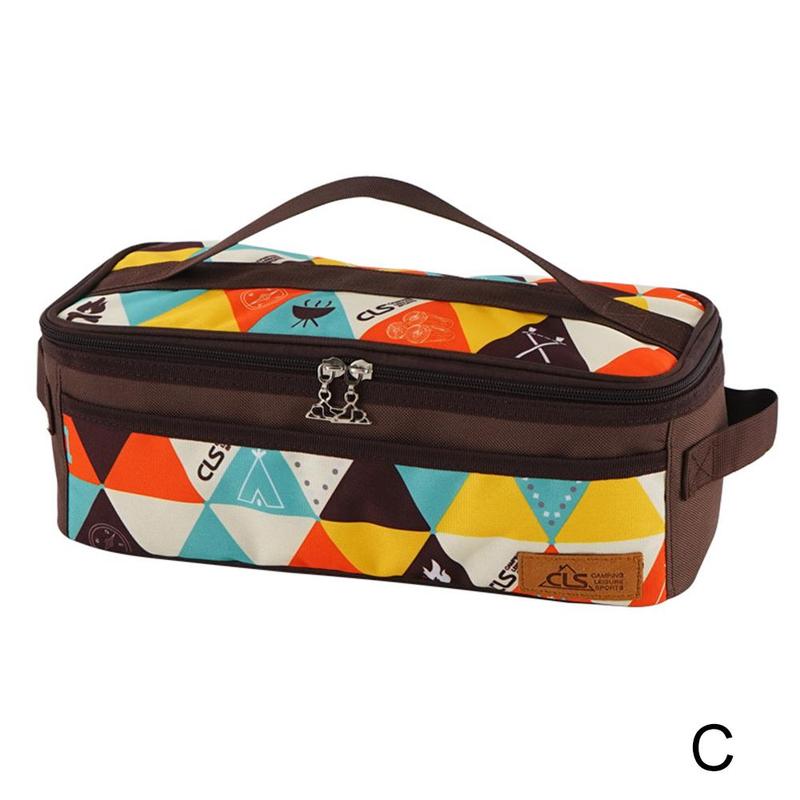 1Pcs Outdoor Camping Hiking Picnic Bag Camping Portable Storage Food Set Outdoor Wild Tableware Picnic Cookware Pot Bag F4Z6: Multi-color